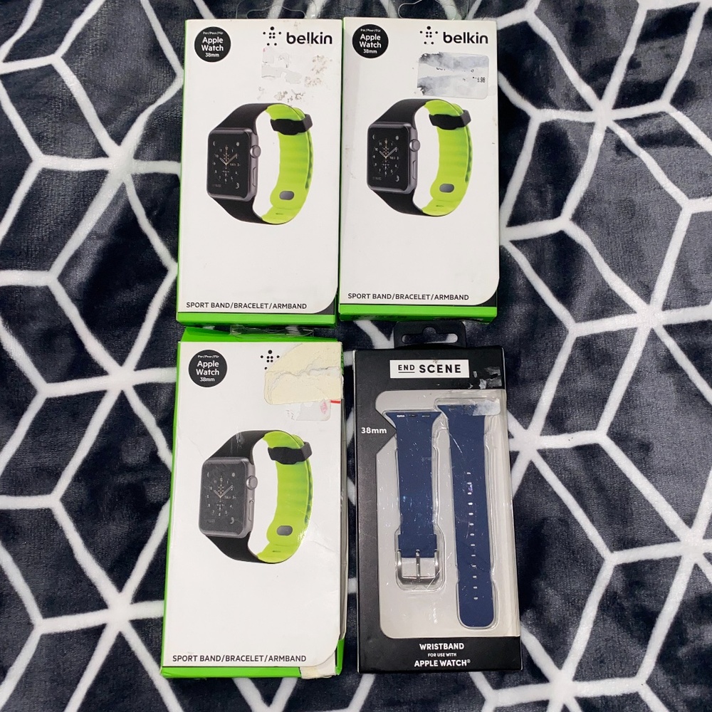 Set of Apple Watch Bands, Set of 4!! All NEW AND IN BOX, 38mm! MAKE OFFER